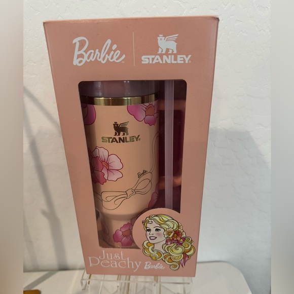 Stanley Other - NIB-Stanley X Barbie Just Peachy Floral Tumbler - Pink and Gold